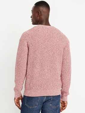 Old Navy Men's Orange Marled Crewneck Sweater